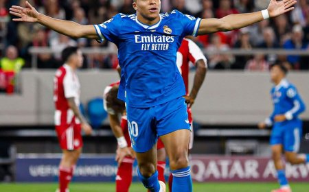 FOOTBALL – LIGUE DES CHAMPIONS REAL MADRID – MBAPPÉ SAUVE LES MERENGUES DANS UN THRILLER À LE PIRÉE (4–3)